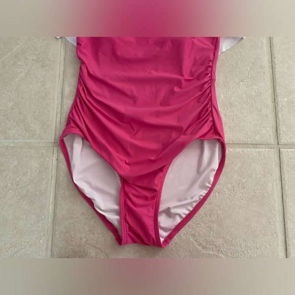 Tommy Hilfiger Ruffle Strapless One Piece Swimsuit - Size 10 - Picture 7 of 16